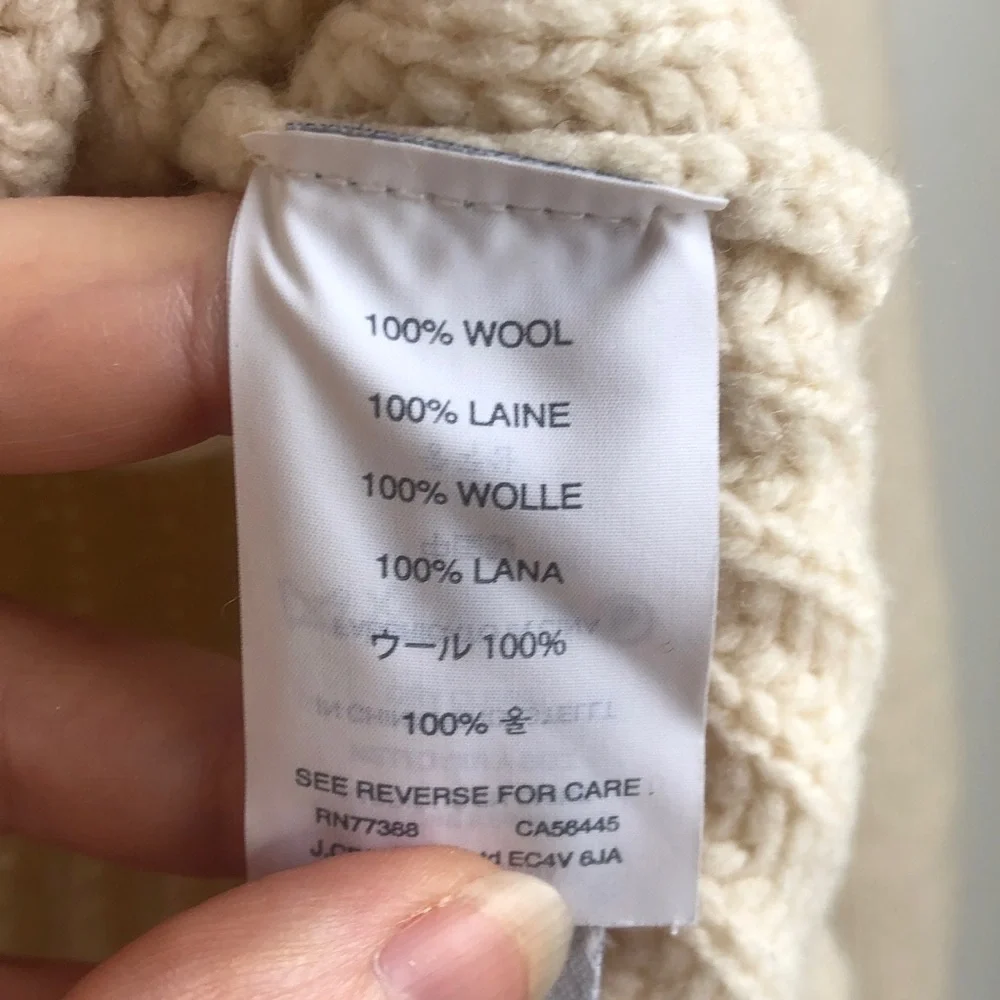 J Crew Wool Cream Sweater